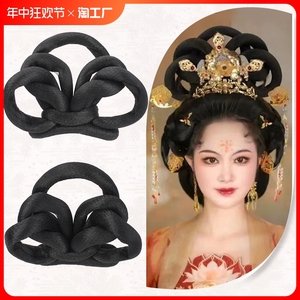 汉服假发新款贵妃发髻古代仙女写真造型发包唐风假发女宫廷演出