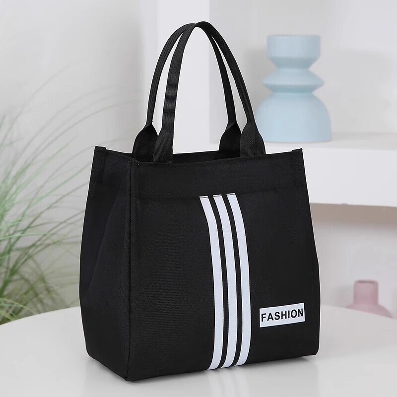 通勤上班饭盒手提袋新款包包女士手拎包便当包帆布包手提包防水