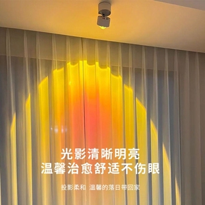 网红射灯洗墙可调角度玄关照画背景墙店铺商用明装日落夕阳氛围灯