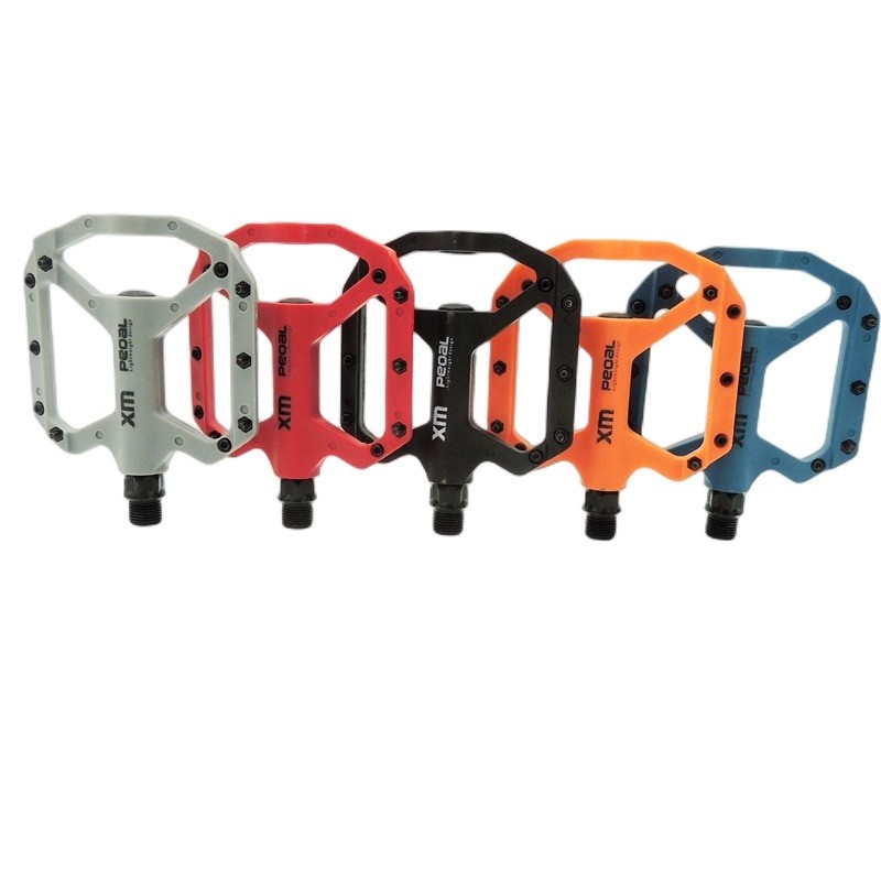 禧盟NL-02山地公路自行车轴承尼龙脚踏板 铬钼钢轴芯带防滑钉脚