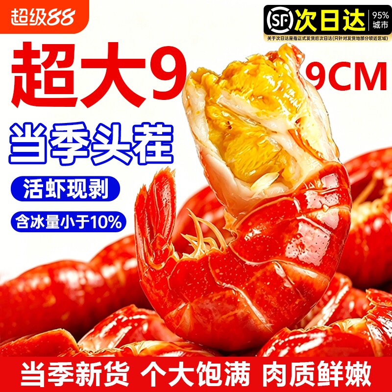 龙虾尾特大号无冰衣蒜蓉麻辣小龙虾尾冷冻生鲜冻批发整箱鲜活商用