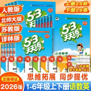 2026春新版53天天练人教版一二三四五六年级上册下语文数学英语全套苏教北师大青岛版西师北京同步练习册小学5.3五三小儿郎