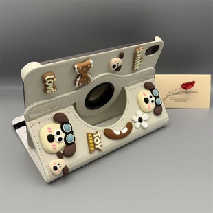 狗旋转适用OPPOPadSE保护套11英寸360卡通皮套air10.36防摔一加平板壳11.61ipad2代支架3pro12.1粉色黑色绿色