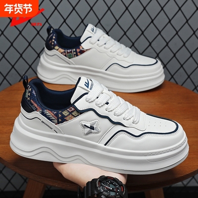 Warrior/回力男鞋2025冬季新潮牌休闲板鞋男士厚底增高运动小白鞋