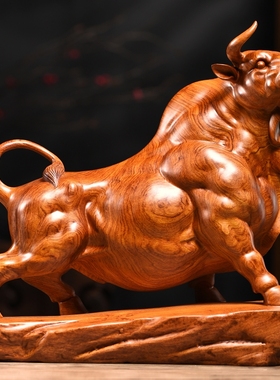 雕刻客厅摆件述古实木花梨木雕