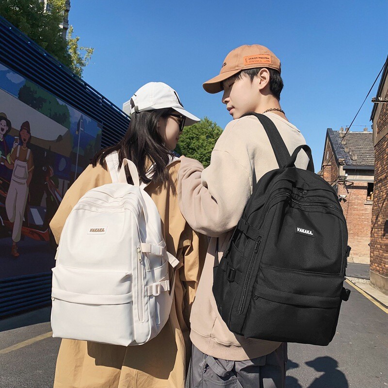 晨光日系断码校园初中女浅色书包背包简约上课纯色高中学生双肩包