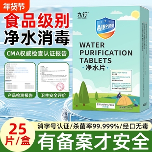 户外净水片消毒片野外生存独立包装便携式应急食品级净化水质杀菌