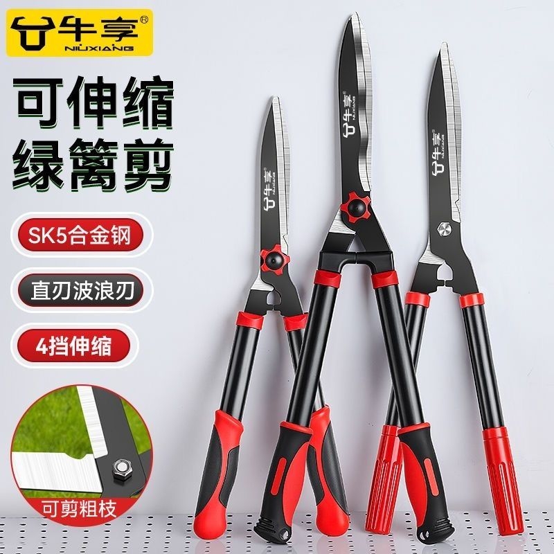 园艺绿篱剪园林花木果树修枝剪枝工具绿化草坪修剪专用伸缩大剪刀