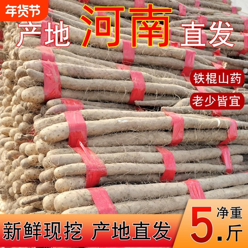 正宗河南新鲜现挖铁棍山药脆糯粉细长铁杆蔬菜非温县垆土怀淮山药,水产肉类/新鲜蔬果/熟食,新鲜山药,淘宝优惠券,粉丝福利购,淘宝优惠卷