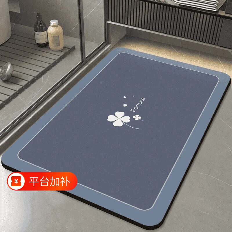 强吸水硅藻泥软垫浴室卫生间防滑地垫简约速干家用脚垫高级门垫子