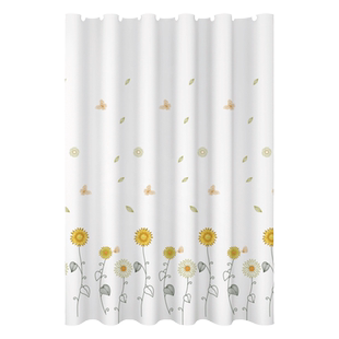 浴室浴帘加厚垂防水布速干防霉免打孔卫生间窗帘淋浴帘隔断帘子门