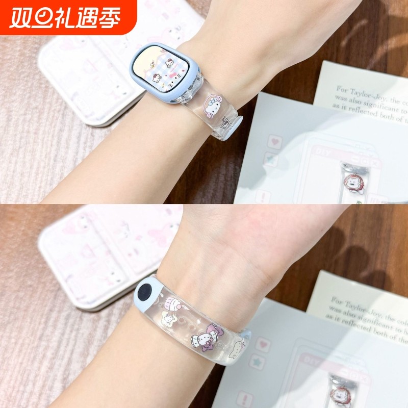 浅蓝KT猫小米手环10/9/8表带