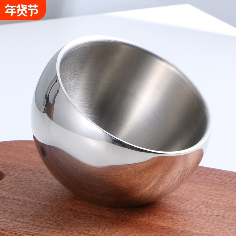 不锈钢桌面垃圾桶收纳储物烟灰缸商用斜口碗调料罐餐厅自助酱料碗