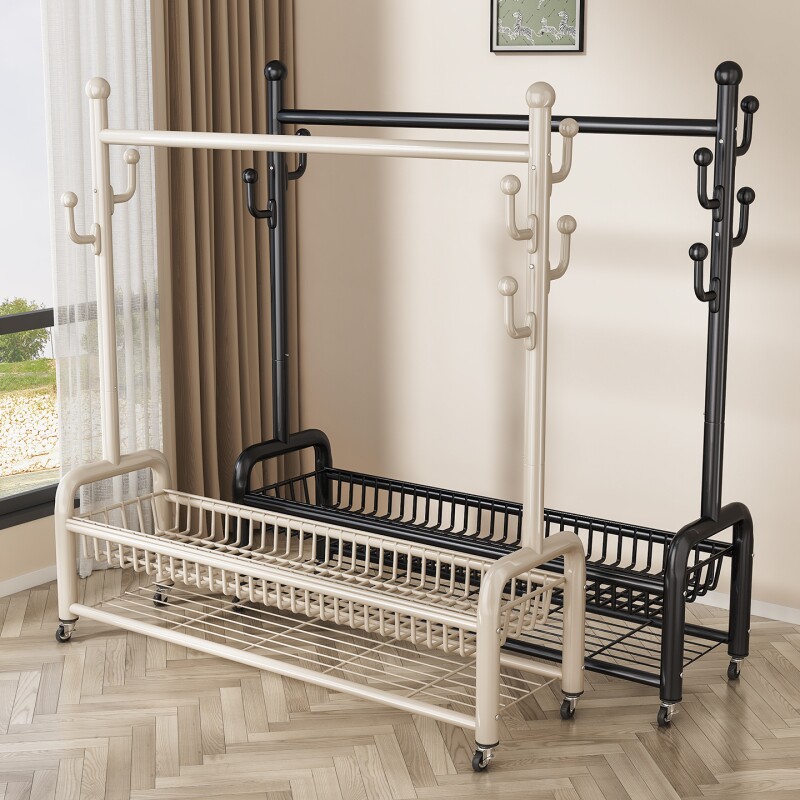 卧室落地挂衣架家用晾衣架室内房间衣帽架简易挂衣服架子收纳阳台