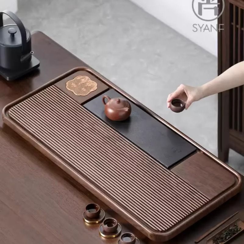 2025新款茶盘办公室家用茶台小型新中式禅意轻奢茶托盘沥水干泡台