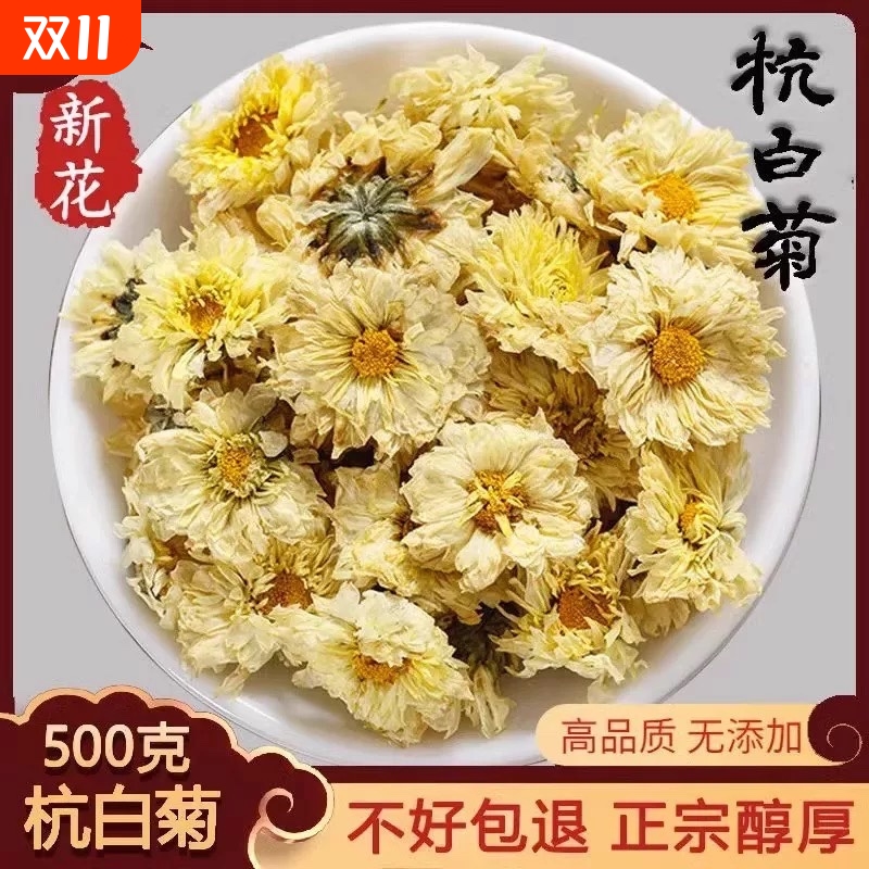 菊花茶杭白菊桐乡特级正宗杭菊杭州白菊花茶贡菊黄菊500g正品新花