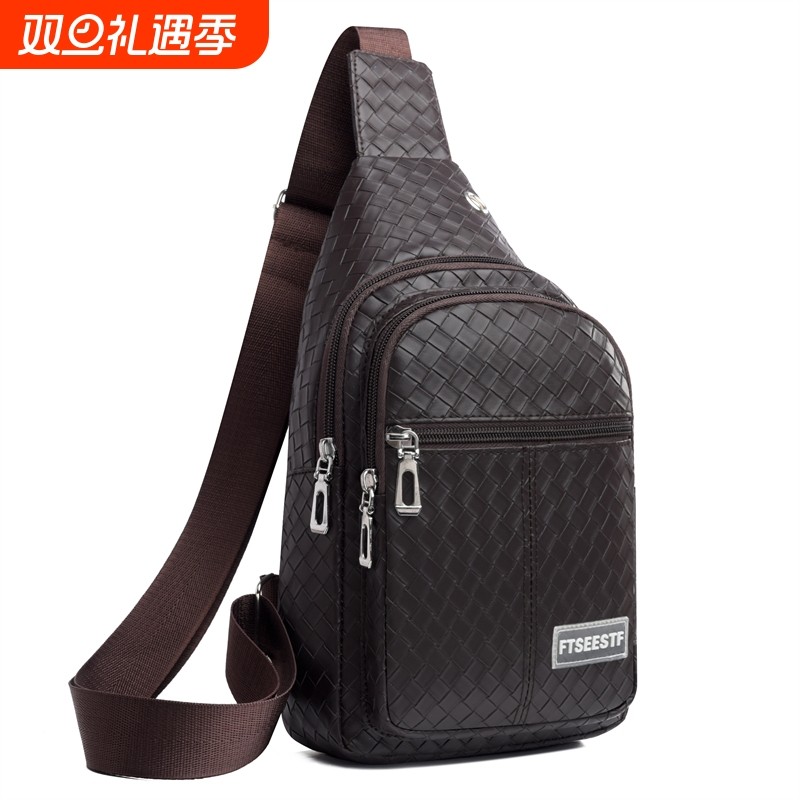 新款手机包男士单肩包机能风潮牌小挎包胸包男款斜挎包休闲通勤包