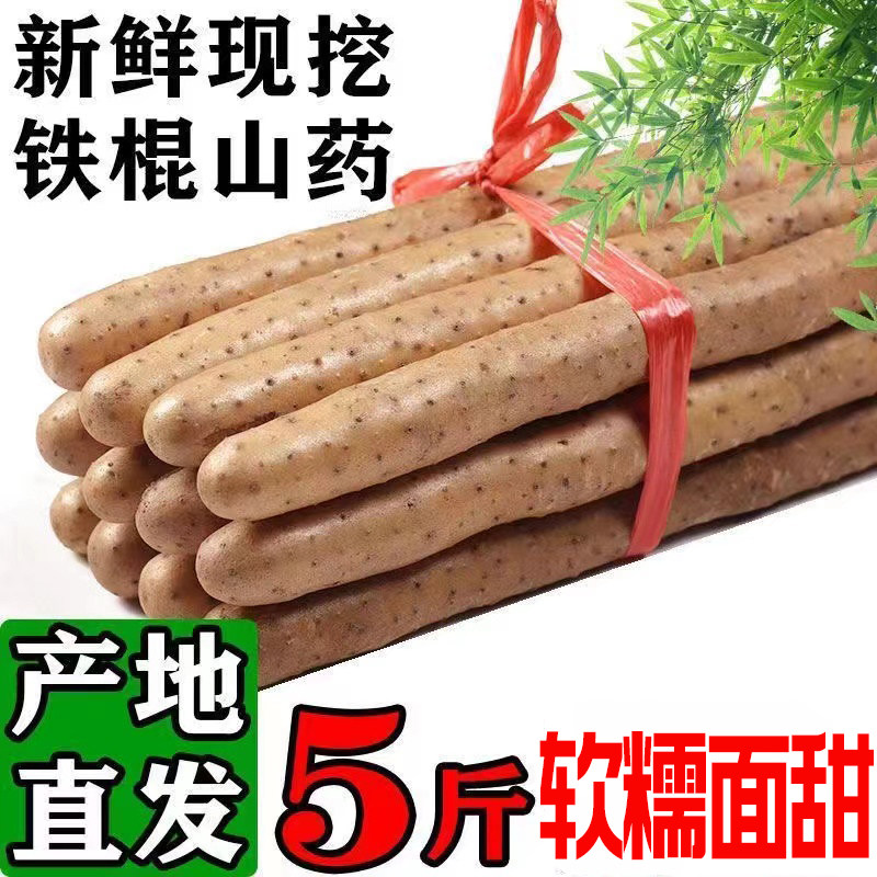 正宗铁棍山药新鲜山药盒装铁杆淮山药原产地直发铁杆怀山药新鲜