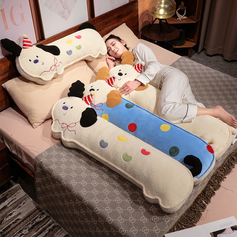 波点狗狗长条抱枕女生睡觉专用床上侧睡夹腿枕头沙发腰靠床头靠垫