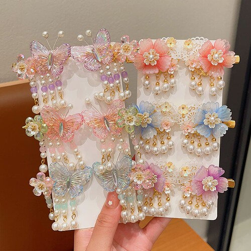 古风头饰中国风儿童发饰花朵发夹