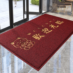 欢迎光临门垫商用迎宾进门地垫公司酒店门口丝圈脚垫商铺除尘地毯