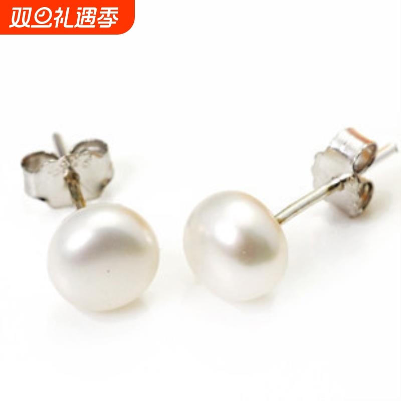 925纯银耳钉流苏女款韩国饰品外贸耳饰天然淡水珍珠同款韩版