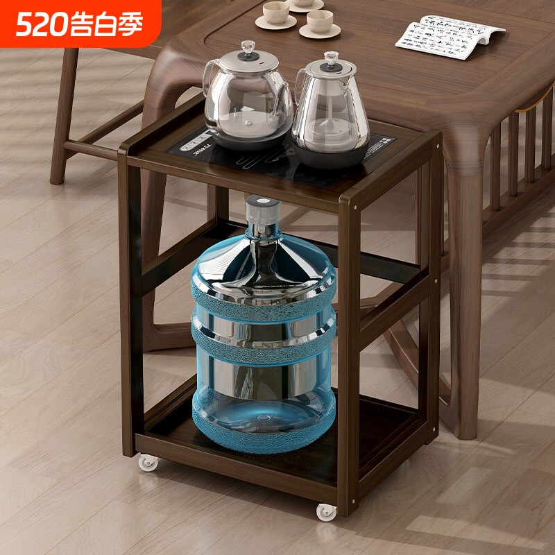 可移动茶车小茶桌茶台边柜家用小型茶几烧水壶一体式水桶架茶水柜