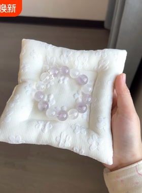 天然紫水晶奶白晶手链稳定情绪旺事业上岸转运百搭手串饰品礼物女
