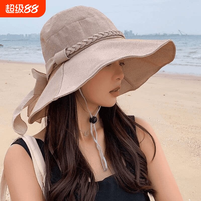 渔夫帽子女时尚百搭韩版学生遮阳帽太阳帽大檐帽子女春夏防紫外线