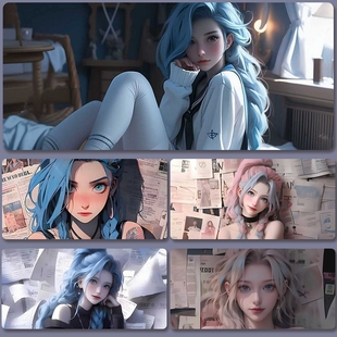 二次元 超大号鼠标垫电竞电脑键盘垫男学生宿舍办公桌面防滑垫女