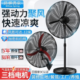 工业电风扇强力落地扇壁挂扇壁扇家用牛角扇固定挂壁大风力插电