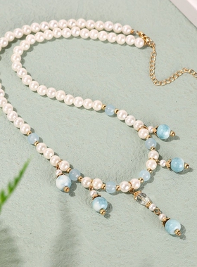 锁骨中国璎珞珍珠唐制旗袍仙气链配饰流苏古代汉服饰品厂家