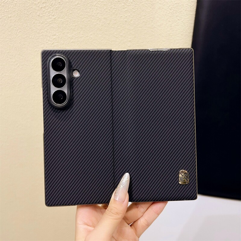 适用于三星ZFold7手机壳折叠屏ZFold6素皮全包防摔翻盖式皮套Fold5碳纤纹超薄简约商务新款W26保护套Fold4图片