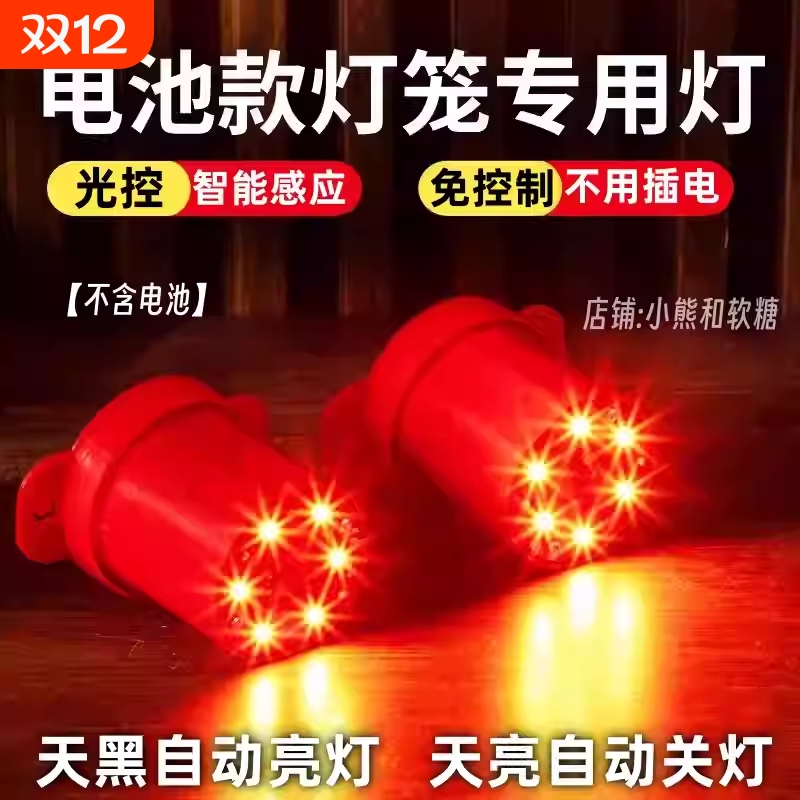 灯笼led灯2025新款电池灯笼灯线无线免插电灯泡X伴侣装饰挂件
