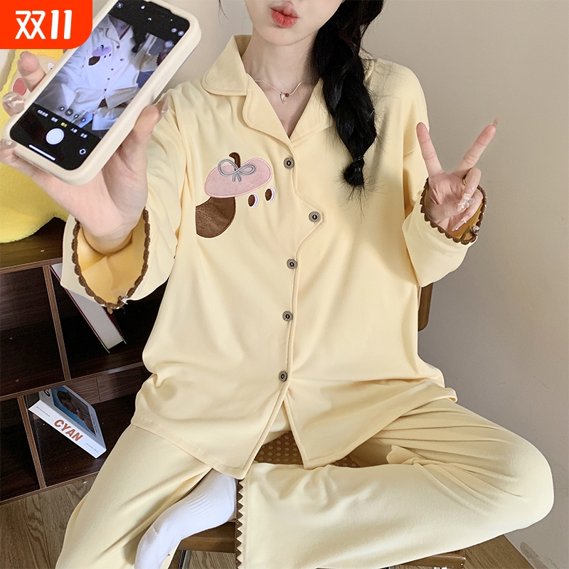 睡衣女款秋冬季德绒长袖2025新款