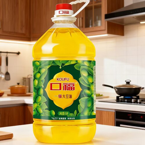 口福一级大豆油5L*4桶装整箱炒菜家用烘焙油煎炸炒食用油转基因