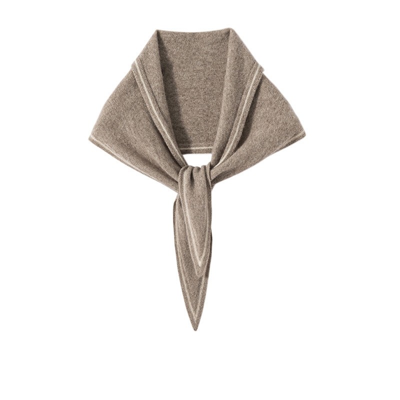 2025针织秋冬款山羊绒小围巾冬季保暖围脖百搭三角巾