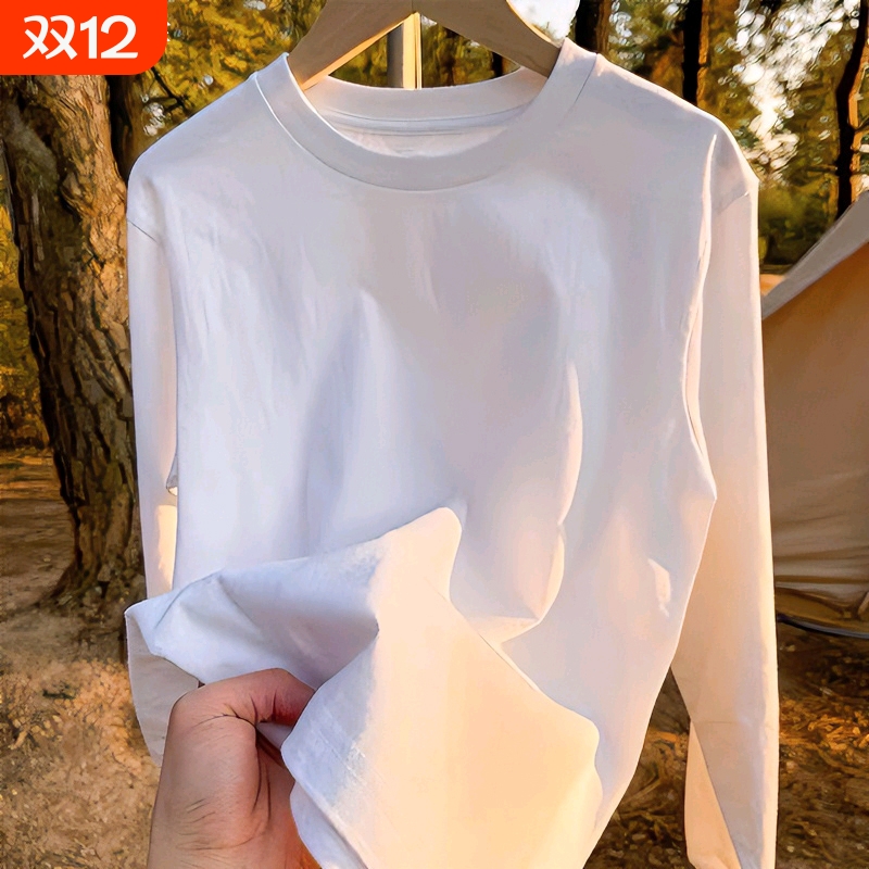 高端100%纯棉T恤圆领简约上衣