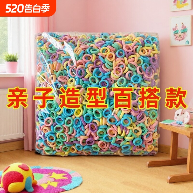 过年儿童发绳毛巾圈皮筋高弹力女童头绳宝宝发圈小女孩橡皮筋发饰