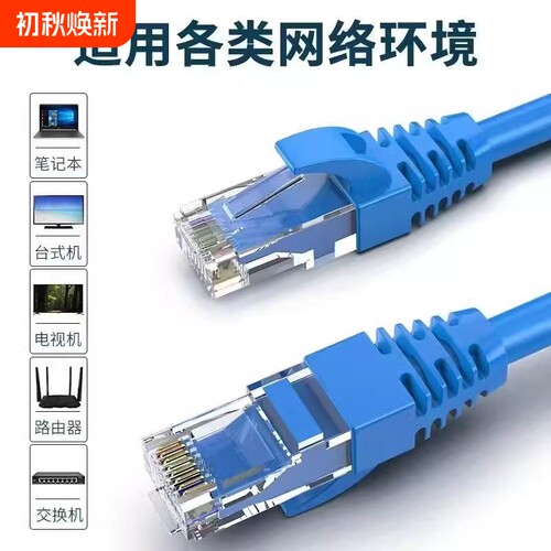 成品058网线家用六类千兆路由器电脑高速室外监控办公网络线