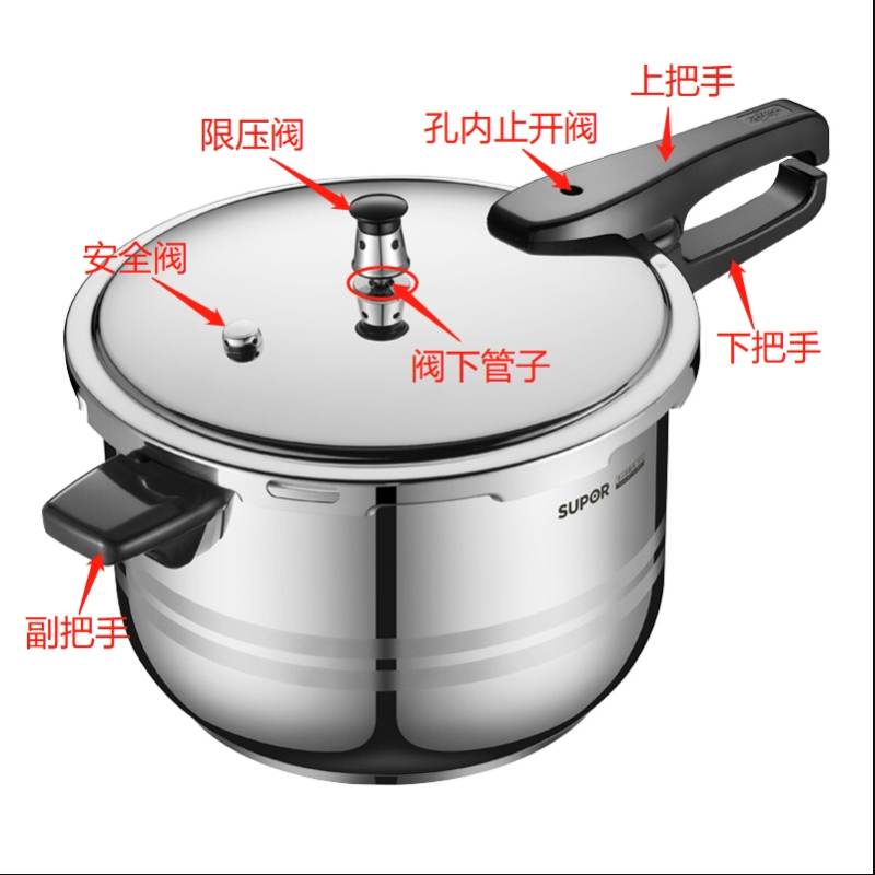 苏泊好帮手不锈钢高压力锅手柄配件银河星把手胶圈AS2246安全排气