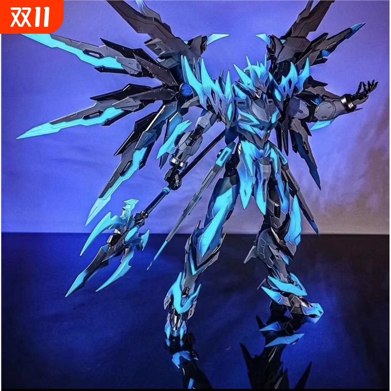 兼容乐高高达拼装变形摩动核吕布白雪姬机甲模型男孩玩具盲盒积木