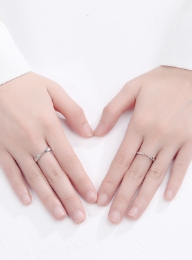 s925银 情侣戒指气质简单莫比乌斯环对戒 男女表白礼物韩版时尚款