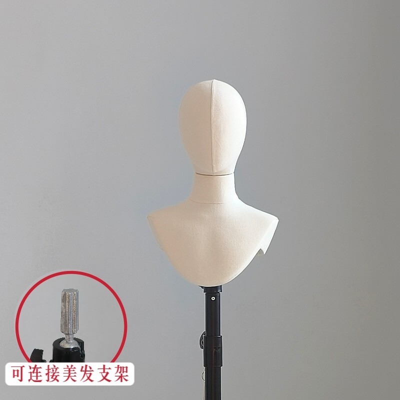 美发头模饰品店包布头模假人头首饰帽子围巾可插针模特头展示道具
