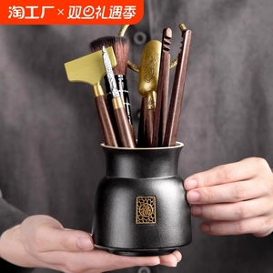 茶道六君子功夫茶具配件大全喝茶用品泡茶工具套装茶夹勺茶刷茶刀