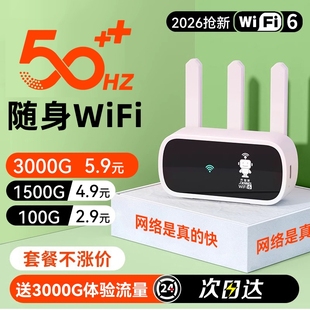 智能wifi移动无线wifl6便携式 路由器全国通用流量 免插卡2026新款