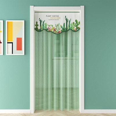 免打孔防蚊门帘布艺网红纱帘卧室蕾丝隔断帘2024挂式双层伸缩杆