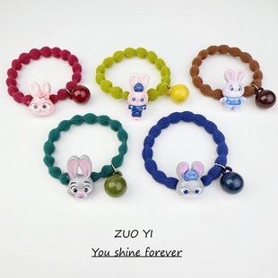 卡通疯狂动物城朱迪尼克发圈甜美少女高弹力皮筋网红闺蜜超萌发饰