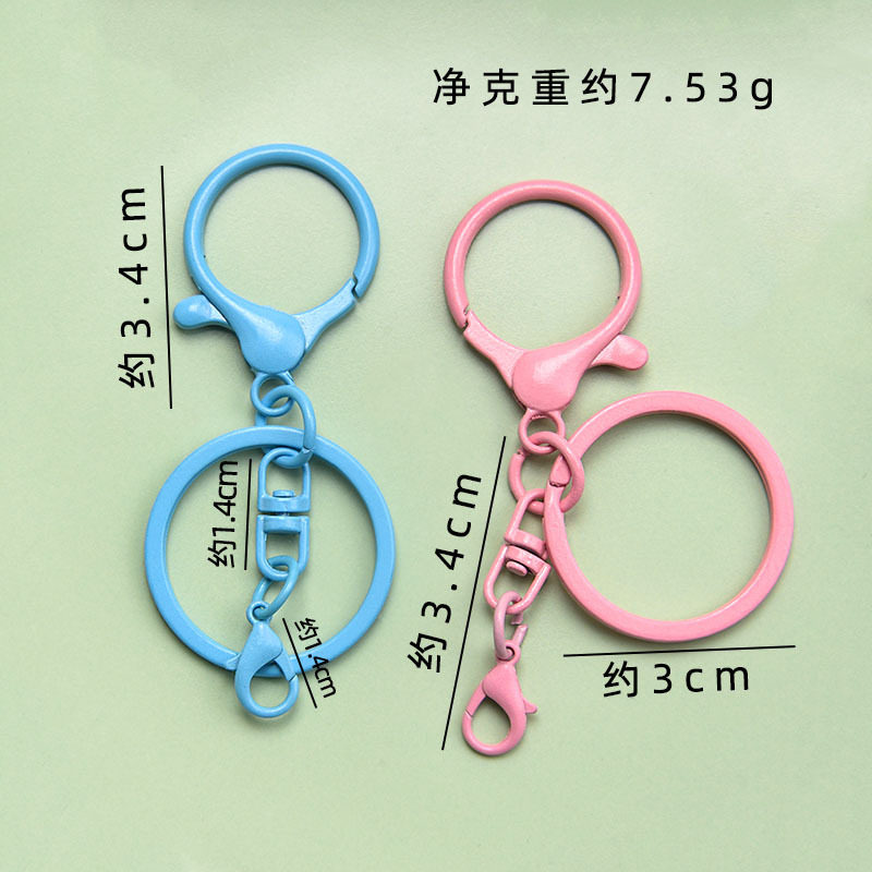 COLOR LACQUERED ZINC ALLOY BULB BUCKLE SMALL 8 LOBSTER BUCKLE FOUR-PIECE SET OF KEYCHAINS DIY ACCESSORIES ACCESSORIES DOLL BUCKLES