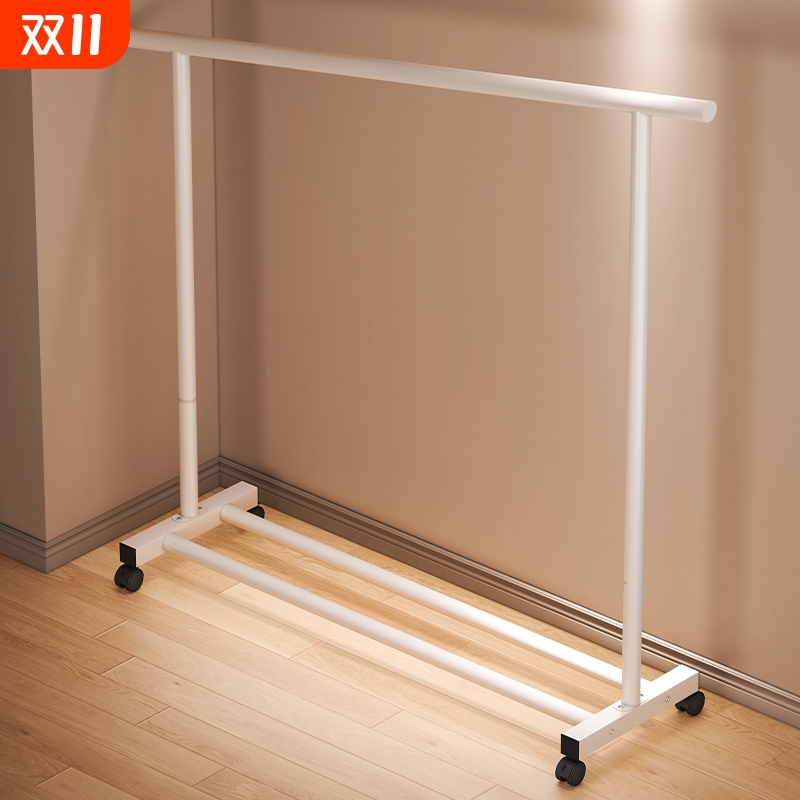 挂衣架落地卧室可移动加粗大容量简易衣帽架宿舍不占空间衣杆架子